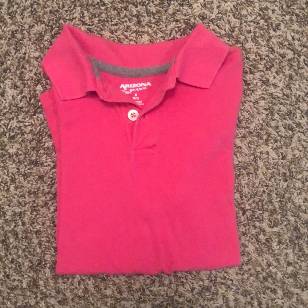 Arizona Jean Boys Hot Pink Polo 10/12